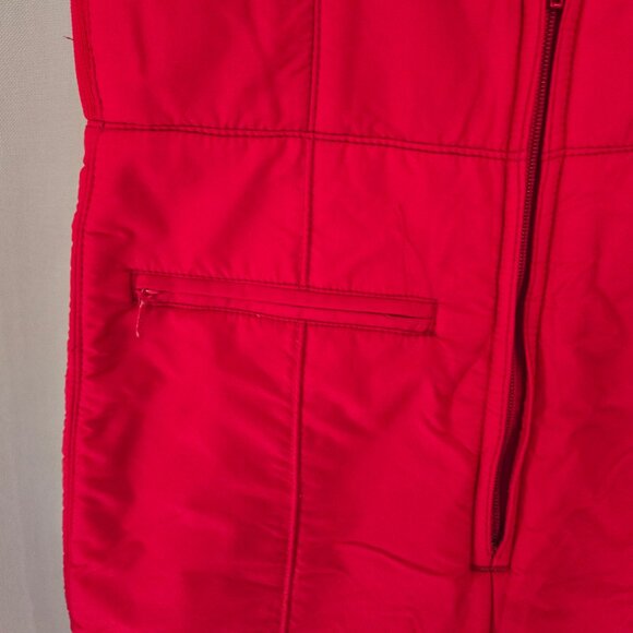 Vintage red bib ski / snow pants - Picture 2 of 12